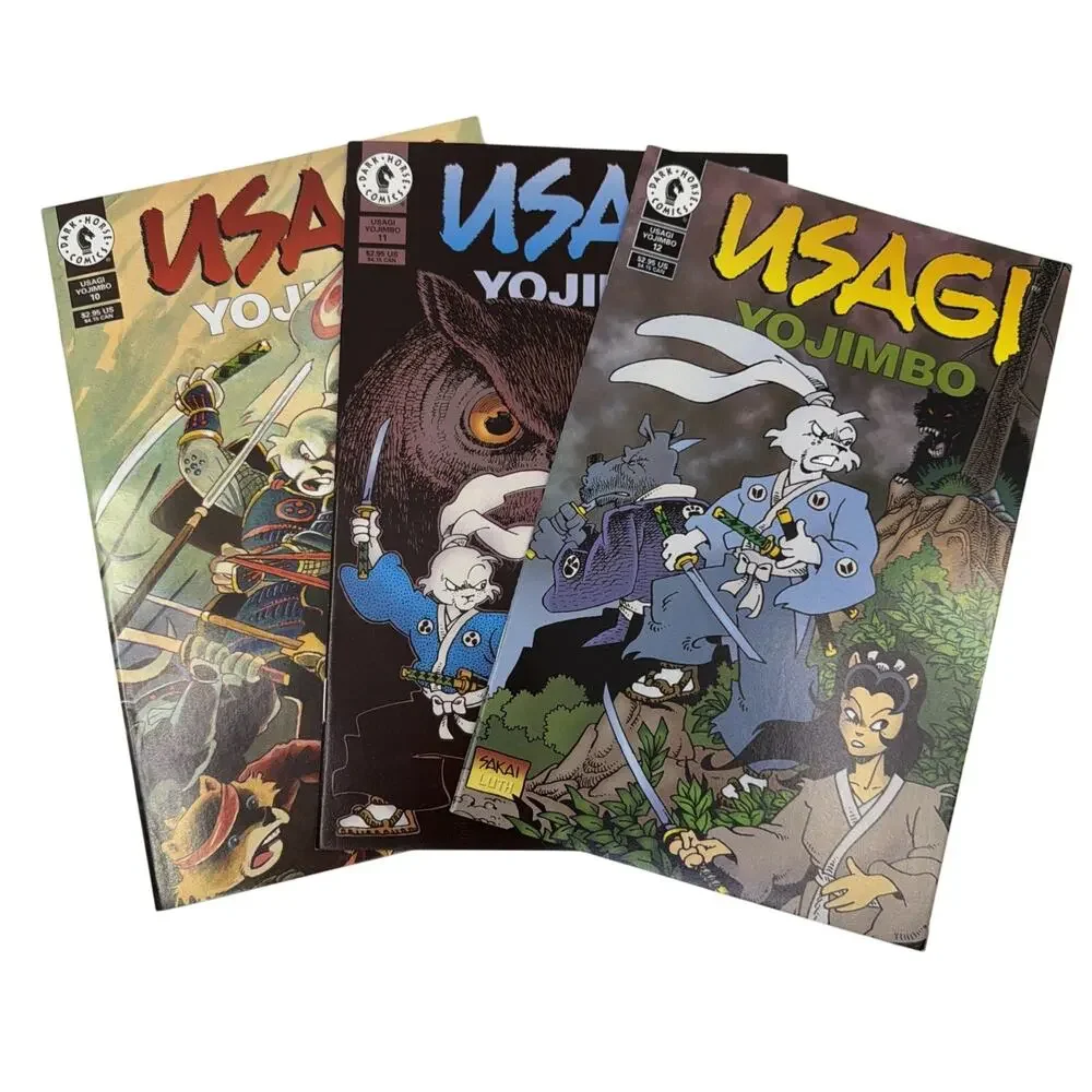 Usagi Yojimbo #10, #11 & #12 Comic Lot Fantagraphics Comics 9.5